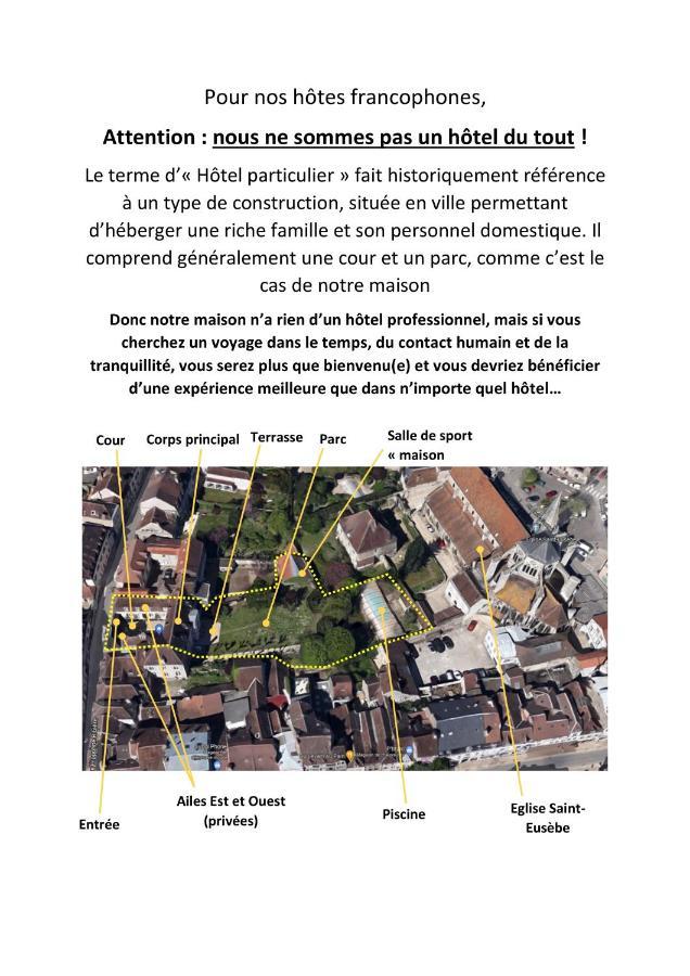 Saint-Eusebe Mansion - Hotel Particulier St-Eusebe オセール エクステリア 写真